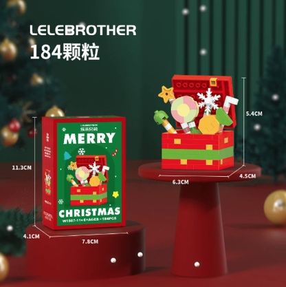 MerryBricks Yılbaşı Köyü Mikro Blok Seti – 12 Farklı Figür, Aile & Çift Aktivitesi